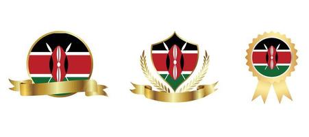 Kenya flag icon . web icon set . icons collection flat. Simple vector illustration.