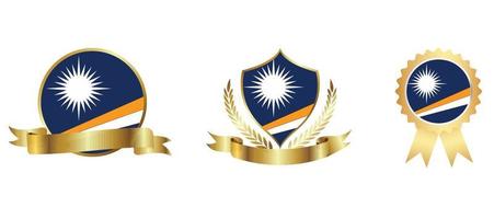 Marshall Islands flag icon . web icon set . icons collection flat. Simple vector illustration.