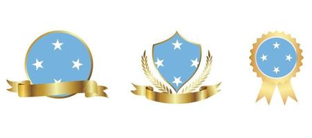 Micronesia flag icon . web icon set . icons collection flat. Simple vector illustration.