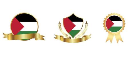 icono de la bandera palestina. conjunto de iconos web. colección de iconos plana. ilustración vectorial sencilla. vector