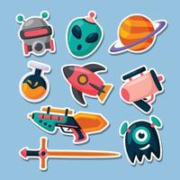 Science Fiction Sticker vector