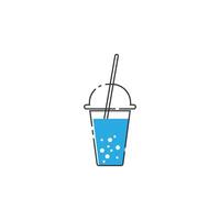 Summer drink icon logo design illustration template vector