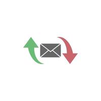 correo electrónico, ilustración de logotipo de icono de sobre de correo vector