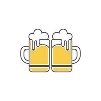 Beer icon logo design illustration template vector