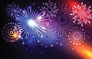 Firework Background Concept vector