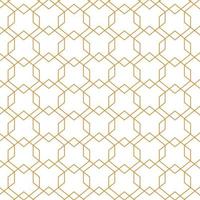 Seamless geometrical pattern with gold lines vector background