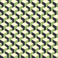 Seamless abstract isometric cube shape pattern vector background