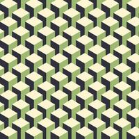 Seamless abstract isometric cube shape pattern vector background