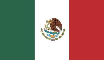 Mexico flag vector icon in official color and proportion correctly