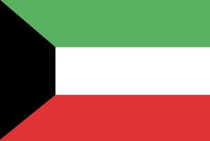 Kuwait flag vector icon in official color and proportion correctly