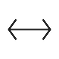 Left-Right Line Icon vector