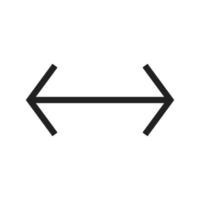 Left-Right Line Icon vector