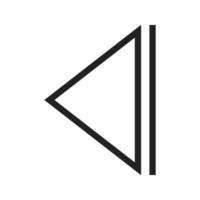Arrow Back Line Icon vector