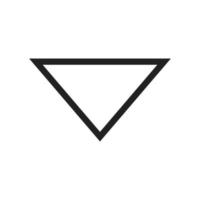 Triangle Arrow Down Line Icon vector