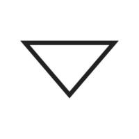 Triangle Arrow Down Line Icon vector