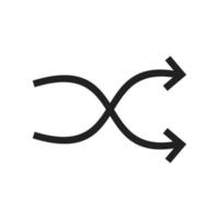 Shuffle Line Icon vector