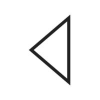 Triangle Arrow Left Line Icon vector