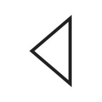 icono de línea izquierda de flecha triangular vector