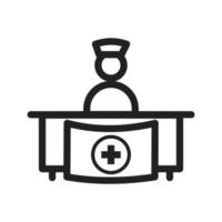 Hospital Reception Line Icon vector