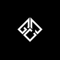 GCJ letter logo design on black background. GCJ creative initials letter logo concept. GCJ letter design. vector