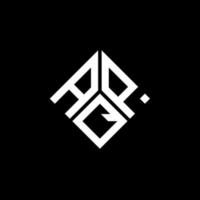 AQP letter logo design on black background. AQP creative initials letter logo concept. AQP letter design. vector