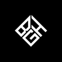 bgh letter design.bgh letter logo design sobre fondo negro. concepto de logotipo de letra de iniciales creativas bgh. diseño de letras bgh. vector