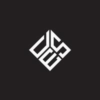DES letter logo design on black background. DES creative initials letter logo concept. DES letter design. vector