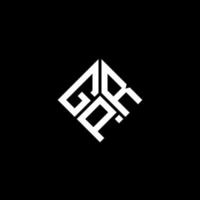 GPR letter logo design on black background. GPR creative initials letter logo concept. GPR letter design. vector