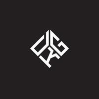 DKG letter logo design on black background. DKG creative initials letter logo concept. DKG letter design. vector