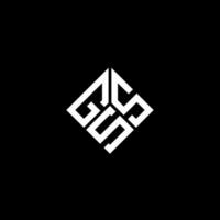 GSS letter logo design on black background. GSS creative initials letter logo concept. GSS letter design. vector