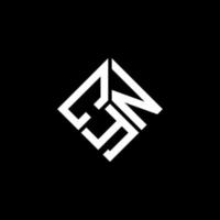 diseño del logotipo de la letra cyn sobre fondo negro. concepto de logotipo de letra de iniciales creativas cyn. diseño de letras cyn. vector