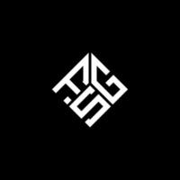 FSG letter logo design on black background. FSG creative initials letter logo concept. FSG letter design. vector