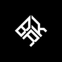 diseño de logotipo de letra brk sobre fondo negro. brk creative iniciales carta logo concepto. diseño de letras brk. vector