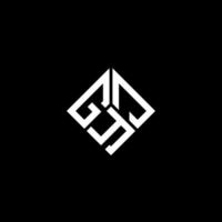 diseño de logotipo de letra gyj sobre fondo negro. concepto de logotipo de letra de iniciales creativas gyj. diseño de letras gyj. vector