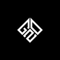 diseño de logotipo de letra gzo sobre fondo negro. concepto de logotipo de letra de iniciales creativas gzo. diseño de letras gzo. vector