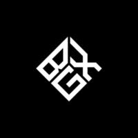 diseño de logotipo de letra bgx sobre fondo negro. concepto de logotipo de letra de iniciales creativas bgx. diseño de letras bgx. vector