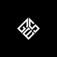 GES letter logo design on black background. GES creative initials letter logo concept. GES letter design. vector