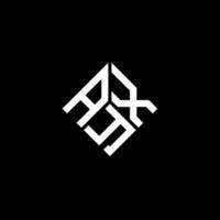 diseño del logotipo de la letra ayx sobre fondo negro. concepto de logotipo de letra de iniciales creativas ayx. diseño de letras ayx. vector
