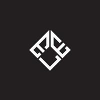 ELE letter logo design on black background. ELE creative initials letter logo concept. ELE letter design. vector