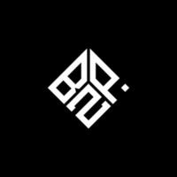 diseño de logotipo de letra bzp sobre fondo negro. concepto de logotipo de letra de iniciales creativas bzp. diseño de letras bzp. vector