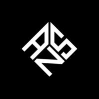 ANS letter logo design on black background. ANS creative initials letter logo concept. ANS letter design. vector