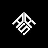 diseño de logotipo de letra asr sobre fondo negro. concepto de logotipo de letra de iniciales creativas asr. diseño de letras asr. vector