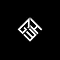 GWH letter logo design on black background. GWH creative initials letter logo concept. GWH letter design. vector