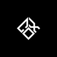 diseño de logotipo de letra cox sobre fondo negro. concepto de logotipo de letra de iniciales creativas de cox. diseño de letras cox. vector