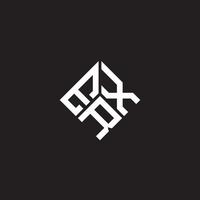 ERX letter logo design on black background. ERX creative initials letter logo concept. ERX letter design. vector