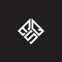 ESQ letter logo design on black background. ESQ creative initials letter logo concept. ESQ letter design. vector