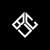 diseño de logotipo de letra buc sobre fondo negro. concepto de logotipo de letra de iniciales creativas buc. diseño de letras buc. vector