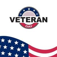 ilustración vectorial del día de los veteranos. Honrando a todos que sirvieron. 11 de noviembre vector