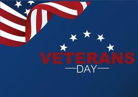 Vector ilustration of veterans day. Honoring all who served. November 11