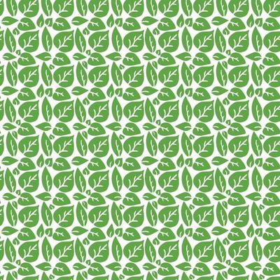 seamless pattern with green leaves. green leaves on the white background.